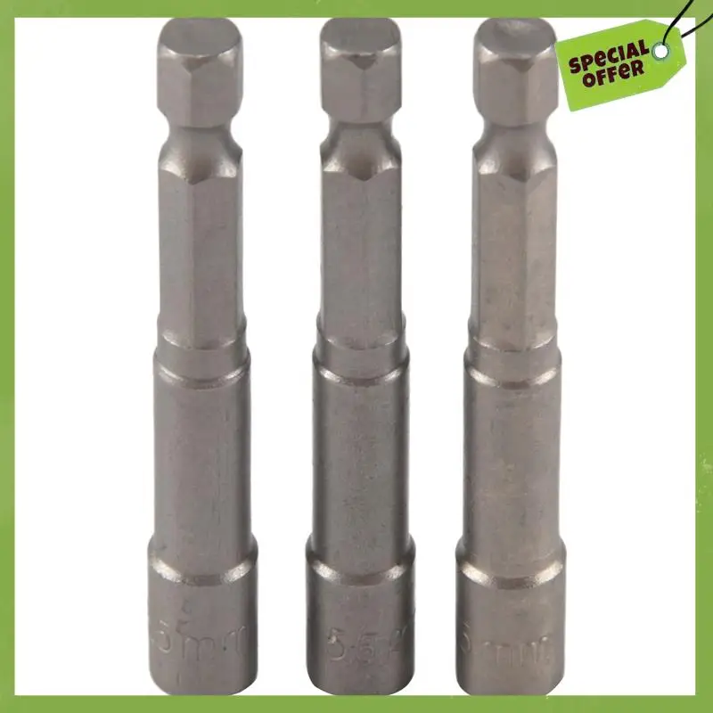 Нежная текстура - длина 65 мм, 5,5 мм, шестигранная отвертка, магнитная бита, 3 шт.