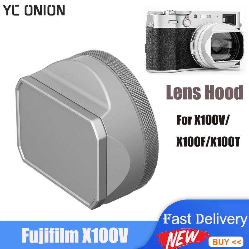 

YC Onion Camera Lens Hood Shade for Fujifilm X100V /X100F/X100T with 49mm Adapter Ring in Aluminum Alloy Camera Accessory