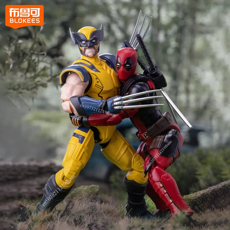 Original Blokees Wolverine Action Figure Deadpool & Wolverine Marvel Toy Champion Class Assembly Model Kit Doll Gift