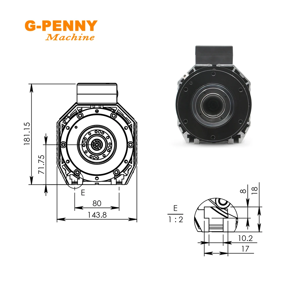 G-PENNY 9.0KW ISO30 ATC محرك المغزل المبرد بالهواء 9kw 800 هرتز تغيير الأداة التلقائية و 11kw BD612 وحدة تحكم في سرعة المحرك