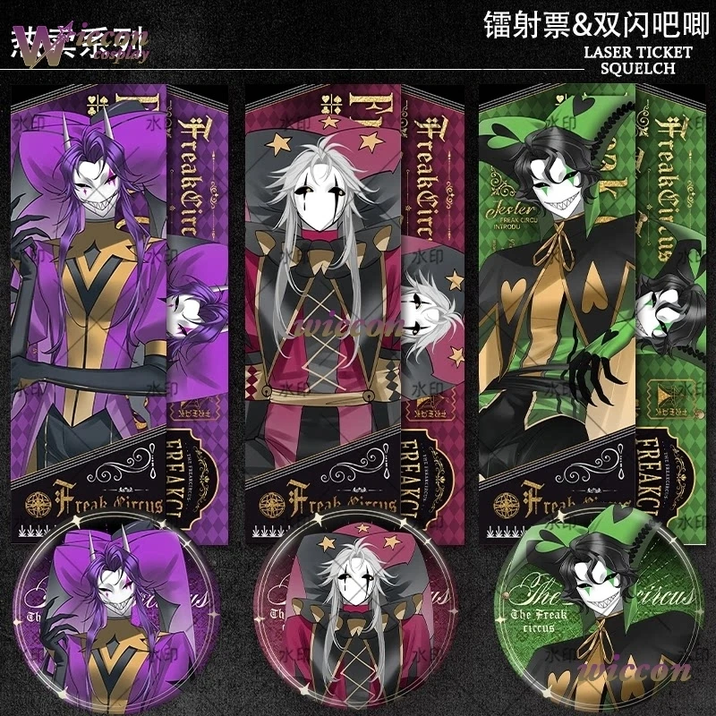 

Парик для косплея AJXG/Mag The Freak Circus Pierrot Clown, полный комплект, парик Харли Квинн, черные волосы, для женщин и мужчин, для Хэллоуина и ролевых игр