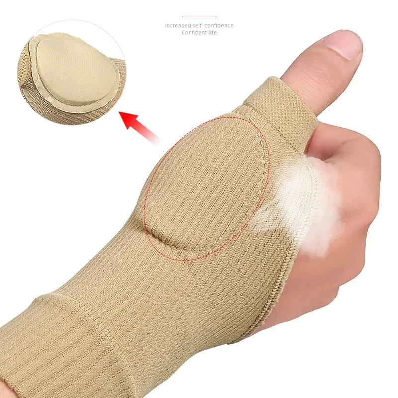 Handgelenk-Daumen-Kompressions-Arthritis-Handschuhe, atmungsaktive Handgelenkstütze, Handgelenkstütze, Handgelenk-Ärmel mit Gel-Daumenverletzungspolstern – Detail 4
