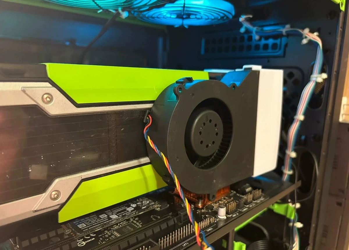 Short U‑Shaped Turbo Cooling Fan for NVIDIA Tesla M10 M60 GPU Card