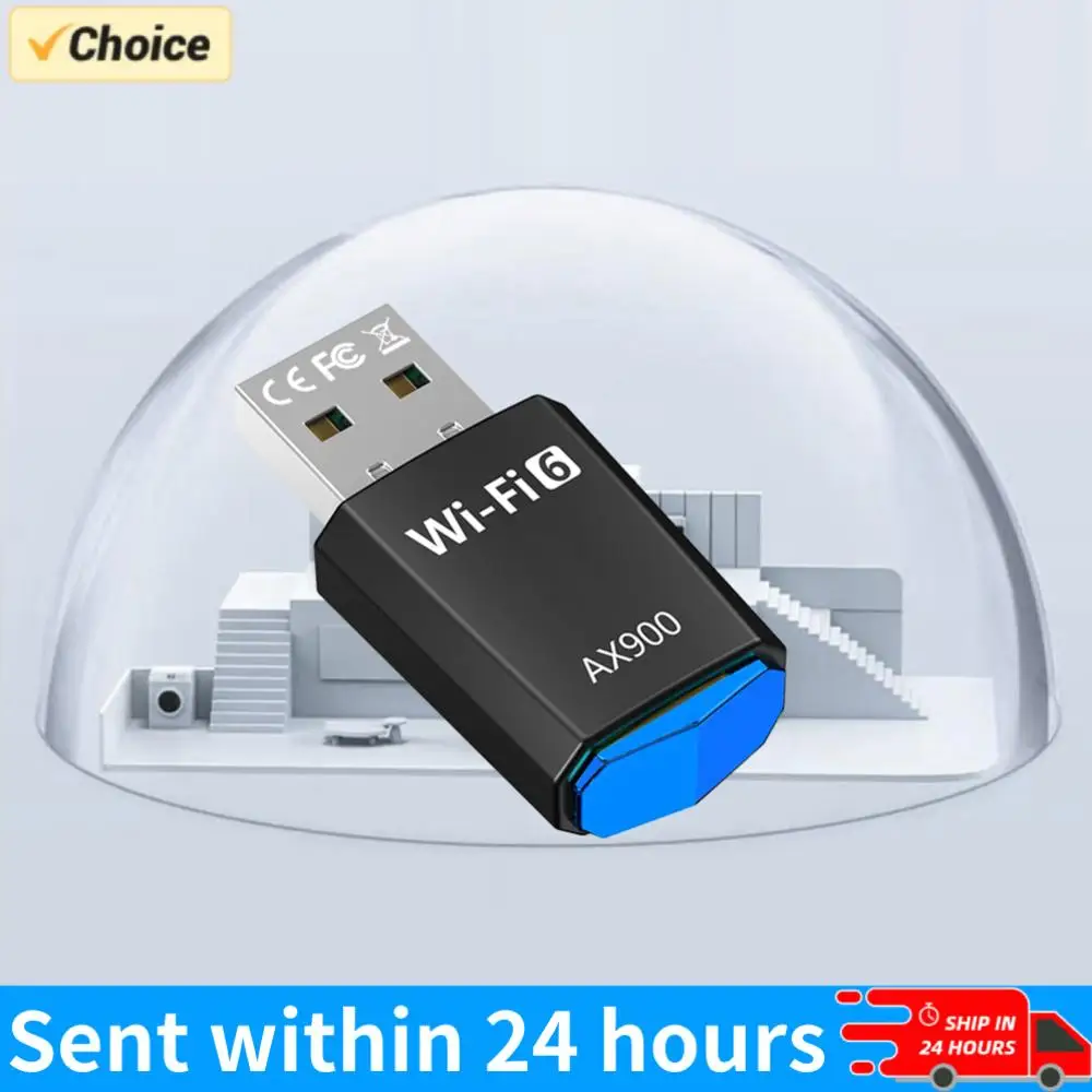 

Сетевая карта AX900 WiFi6 Smart, двухдиапазонная беспроводная сетевая карта без драйверов, USB-адаптер Wi-Fi 900 Мбит/с для ноутбуков с Windows 7, 10, 11