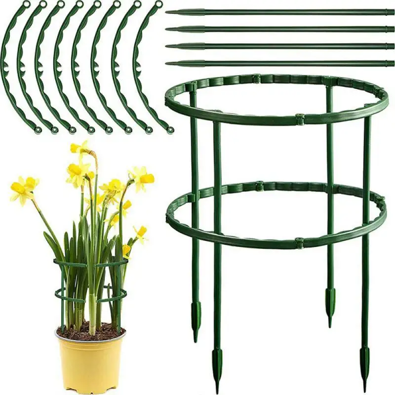 4PCS Plastic Support Pile Stand Plant Support Pile for Flowers Greenhouses Arrangement Fixing Rod Holder Garden Tools