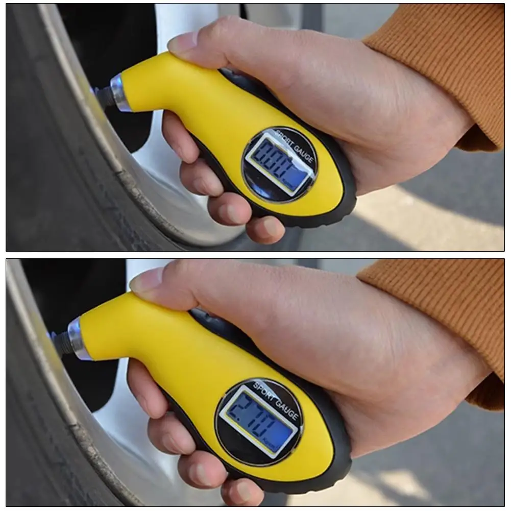 Portable LCD Display Auto Motorcycle Tyre Pressure Digital Meter Mini Diagnostic Tool Car Tire Gauge Accessories