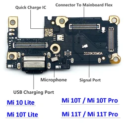 NEW USB Charging Port Microphone Socket Dock Plug Connector Board Flex For Xiaomi Mi 9 se 10T 10 Lite 10T 11T Pro fast charging