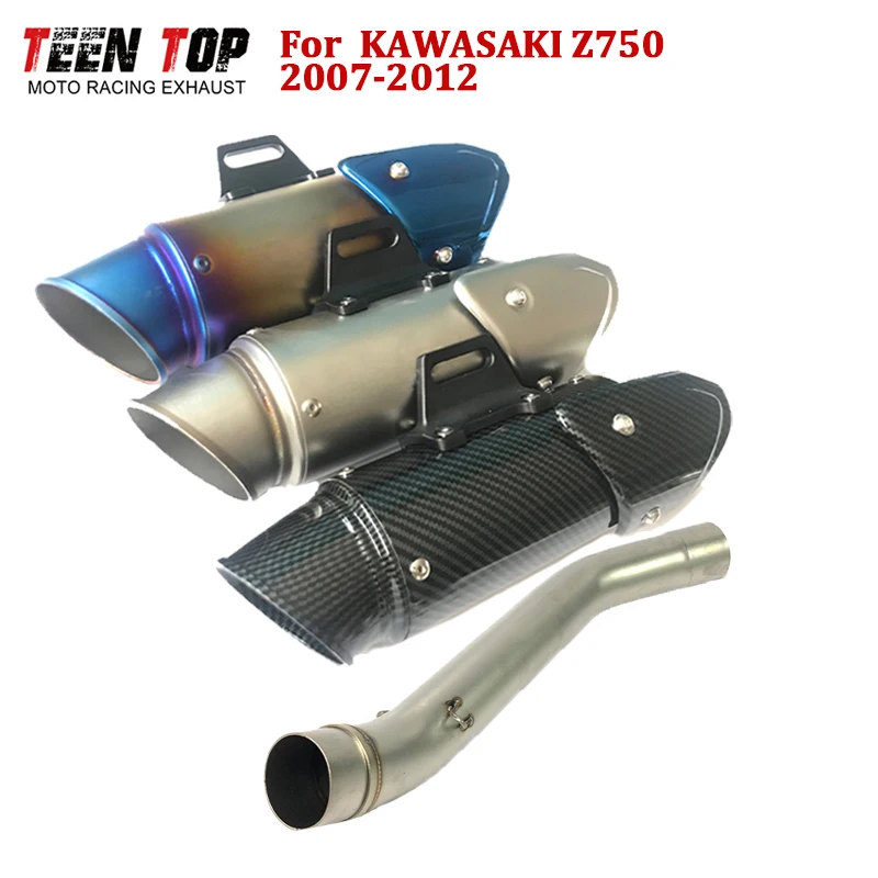 

Глушитель выхлопа 310 мм для Kawasaki Z750, без шнуровки, выхлопная труба Z750, колено среднего звена, глушитель 51 мм, выхлопная труба из нержавеющей стали