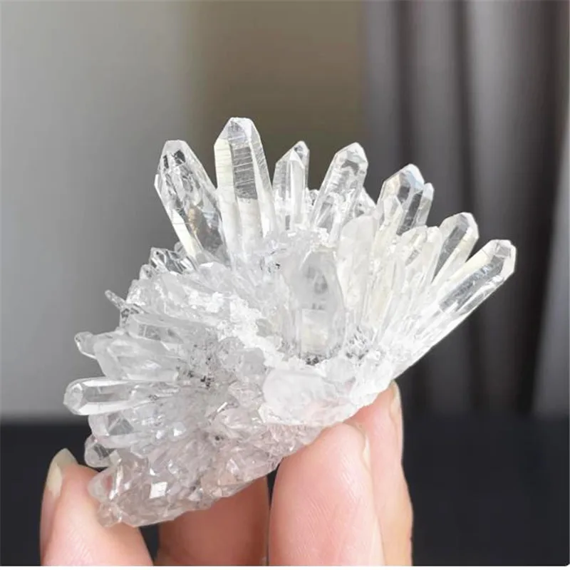 500g  AAAA Clear Quartz Transparent Clean Crystal Cluster Specimen Intact Point Column for Home Decor Meditation Reiki Mineral