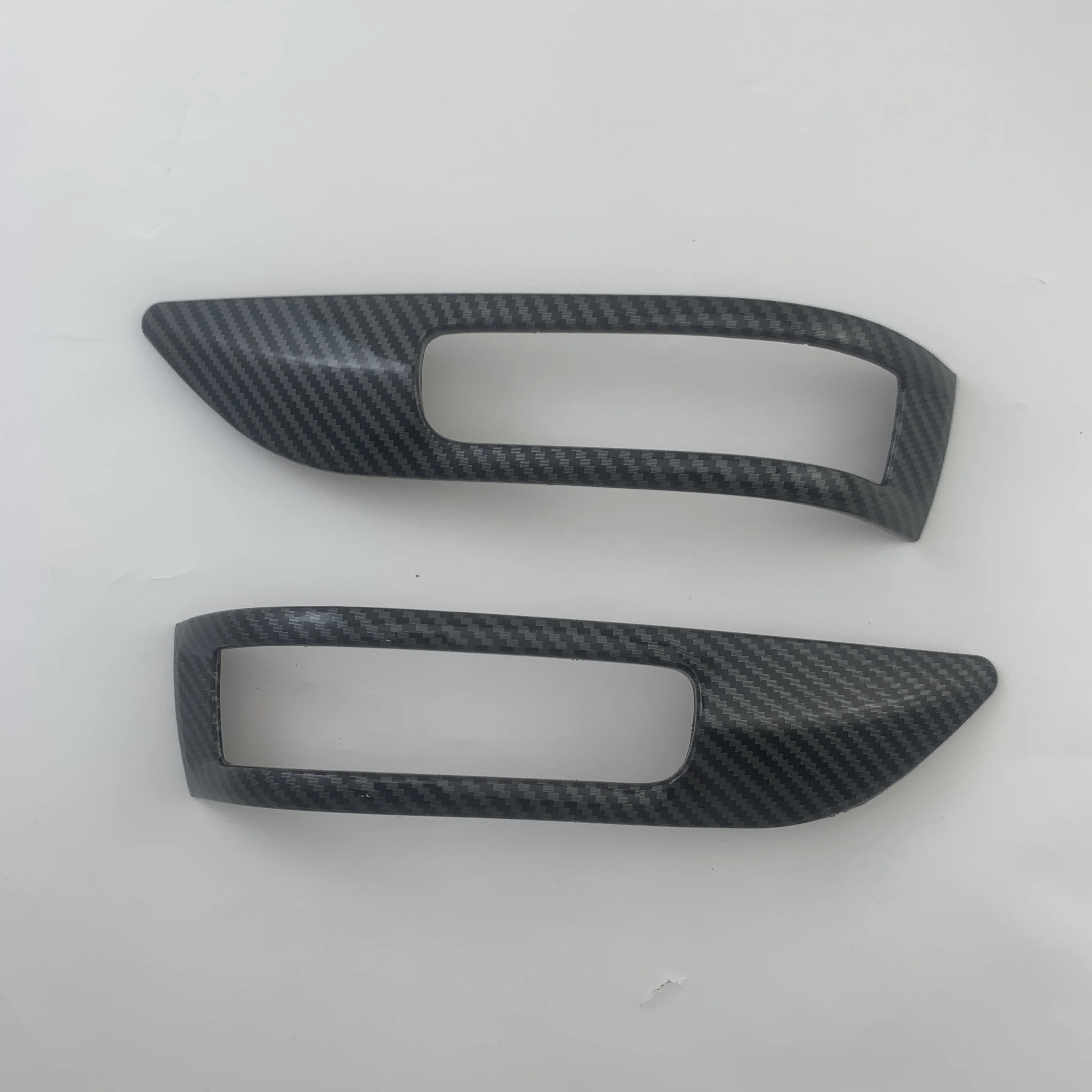 

For Toyota Voxy Alphard Noah Vellfire Estima Vanguard 2pcs Door Mirror cover Garnish ABS Chrome Glossy Carbon Fiber Mirror Rim
