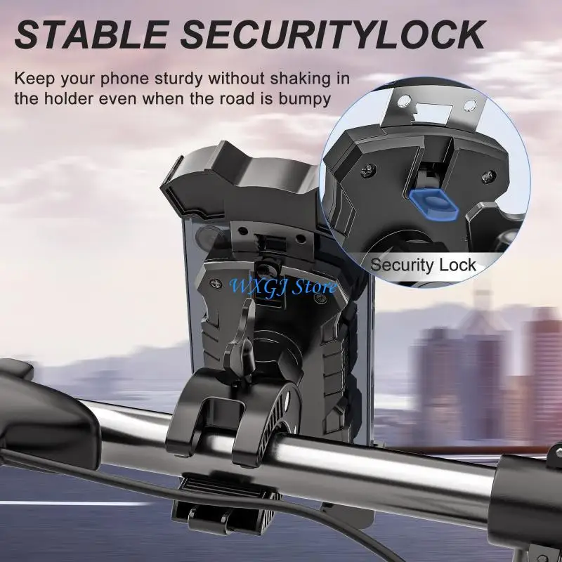 37JE حامل هاتف للدراجة مصنوع من البلاستيك لمقود الدراجة النارية #4