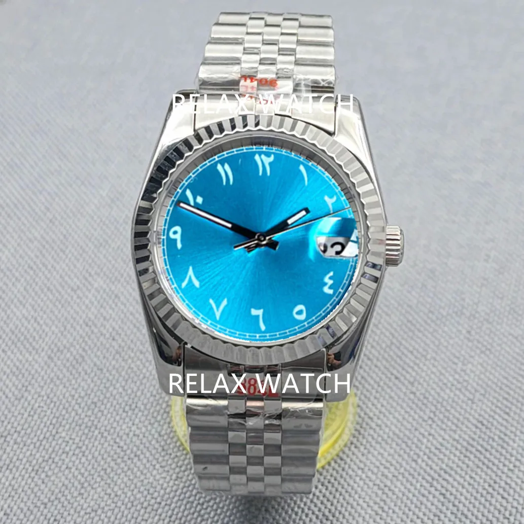 36mm 39mm Sapphire Glass Log Style Stainless Steel Watch Japanese Nh35 Automatic Mechanical Movement B