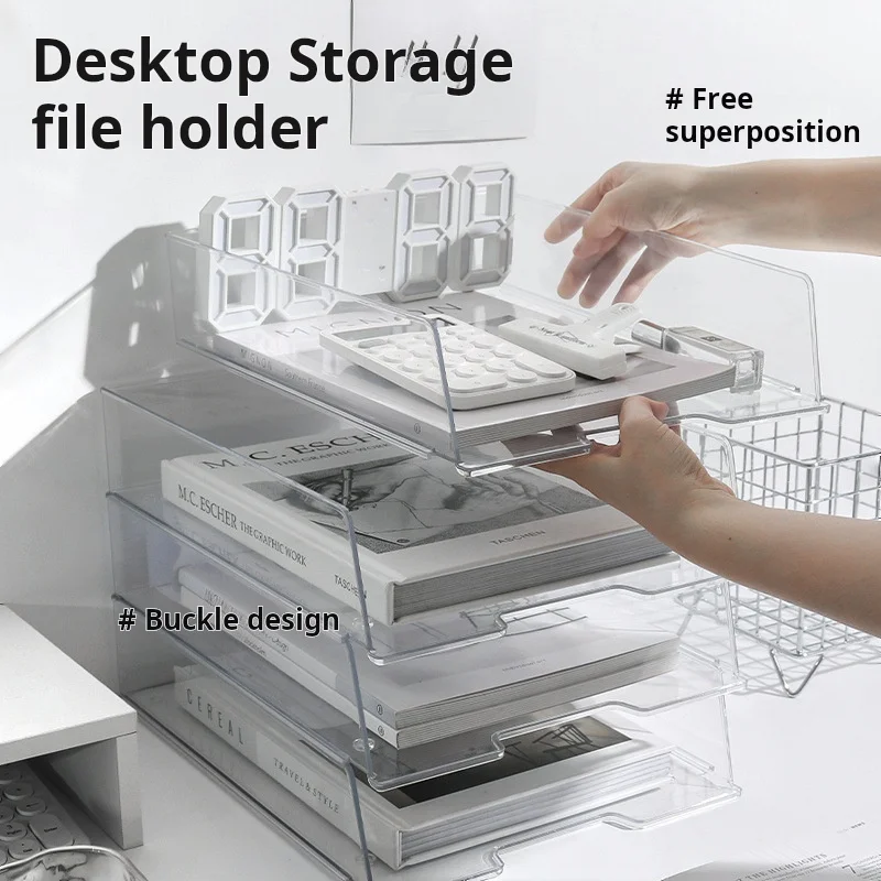 Multi-Layer Horizontal Desktop Storage Rack to Store Large Quantities of Documents, Contract Classification File Racks