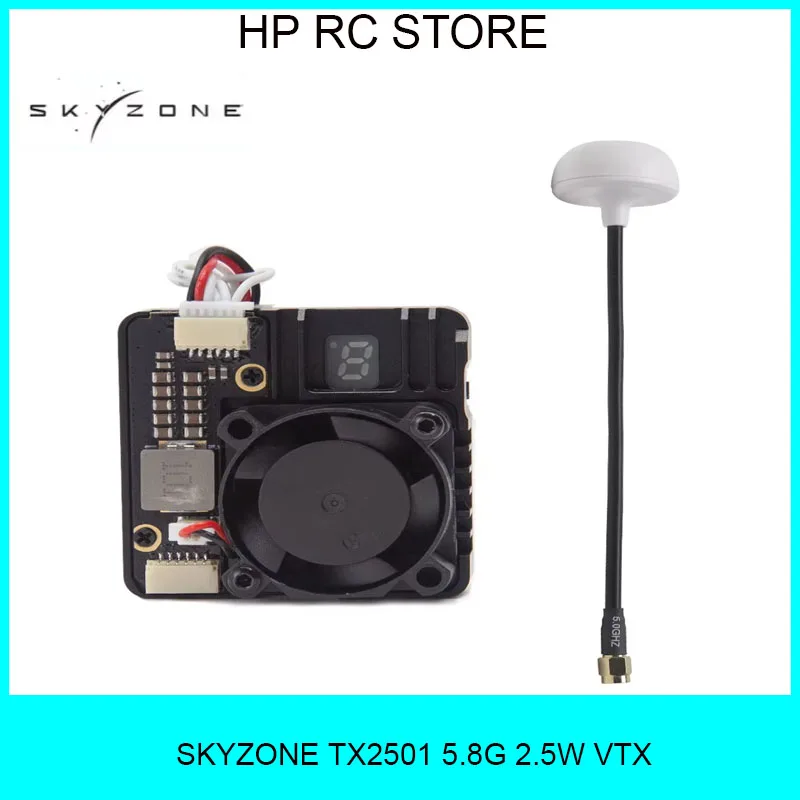 

SKYZONE TX2501 5.8G 2.5W VTX - 56CH, CNC Heat Sink, Long Range for FPV Drones