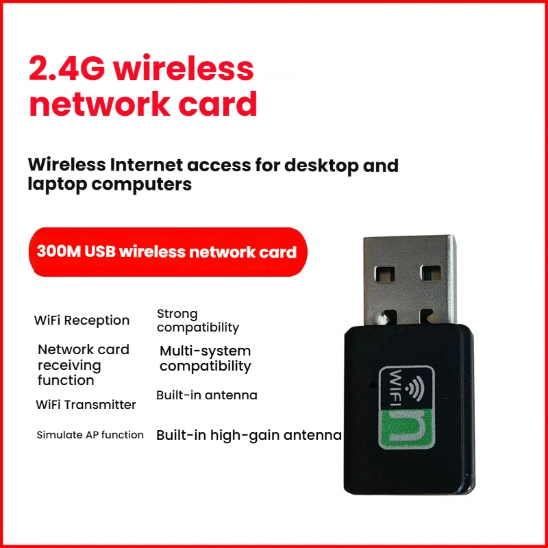 WIFI 6 Adapter AX286 Network Card Mini USB Dongle 2.4GHz 802.11AX Signal Reception For PC Laptop Windows 10/11 Driver Free