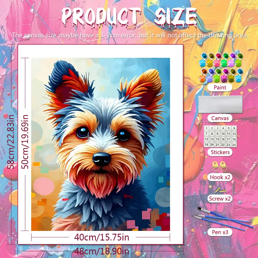 DIY Painting By Numbers Animal Digital Oil Painting Lion Cat Dog Chicken Acrylic Paint Horse Rabbit Canvas Kits Handpainted Gift