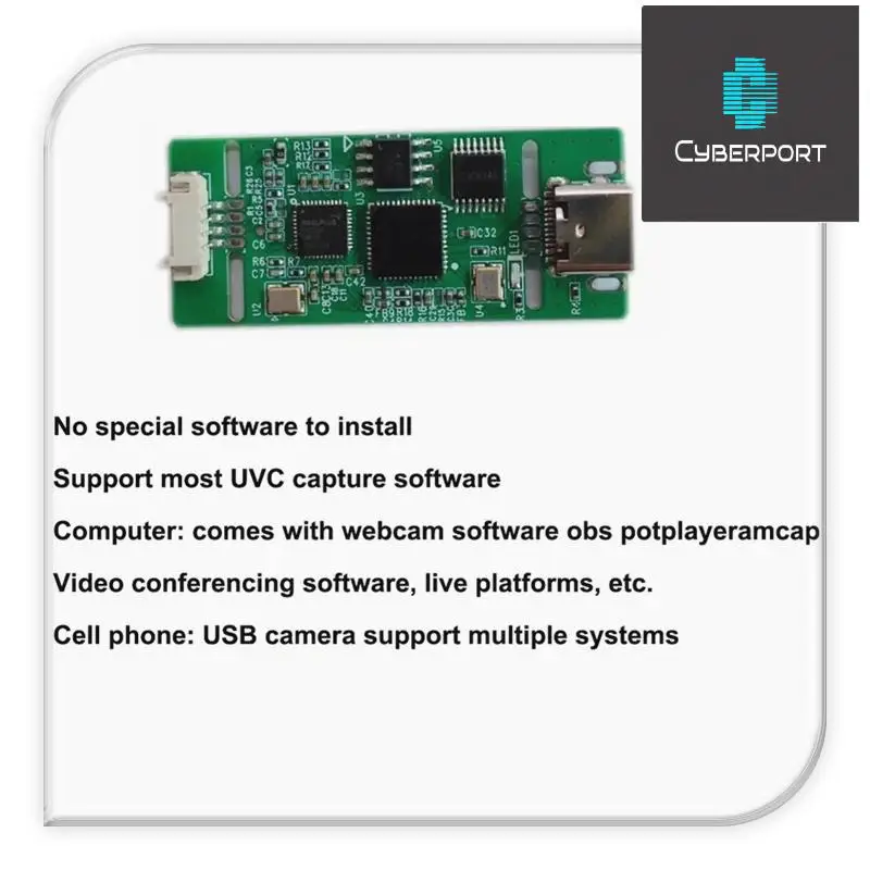 AHD To USB Capture Analog Signal To Digital USB Camera Module AHD To Type-C Module UVC Free Drive For Android Easy Install (A)