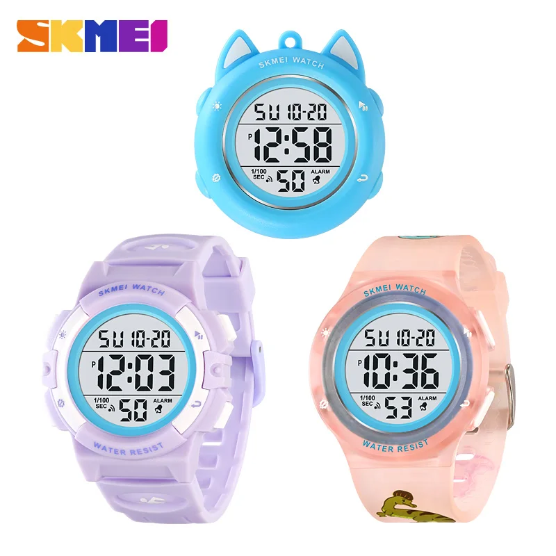 SKMEI Fashion Movement Replaceable DIY Chidren Kids Digital Watch Electronic Wrist Watches For Boys Girls Waterproof Wristwatch