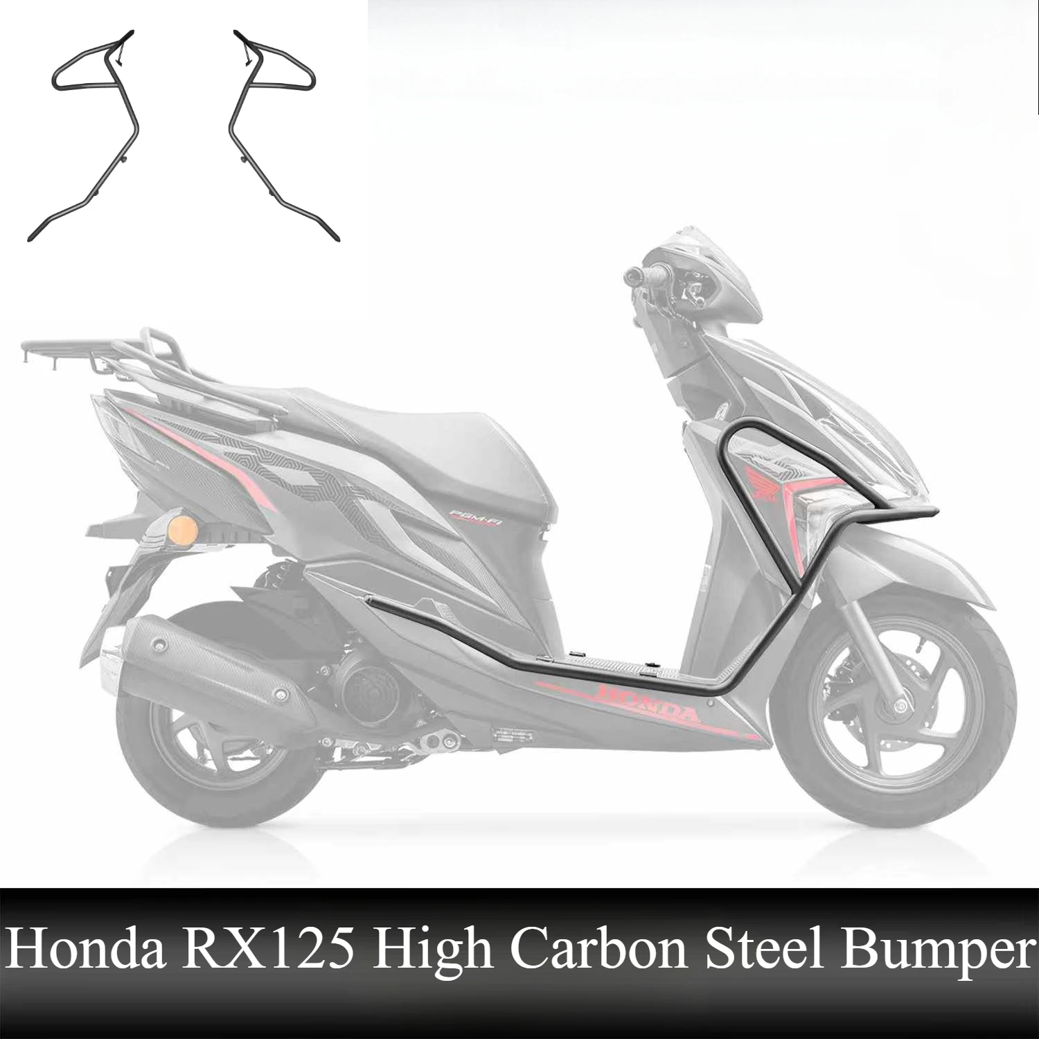 

For Honda RX125 Motorcycle Bumper High Carbon Steel Bumper Surrounding Thickened Body Protection Frame Anti Drop Bar