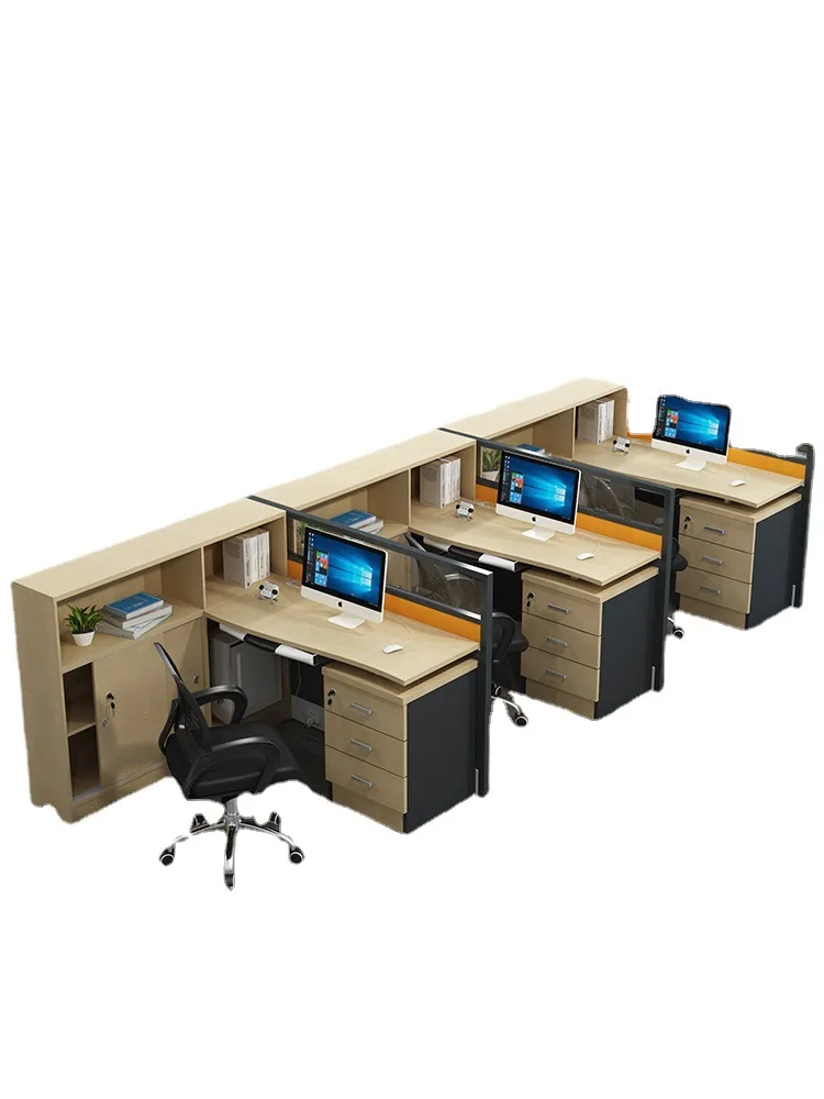 Bureau du personnel 4/6, station du personnel, cabine de bureau, mobilier de bureau, bureau de finance, combinaison de séparation d'écran