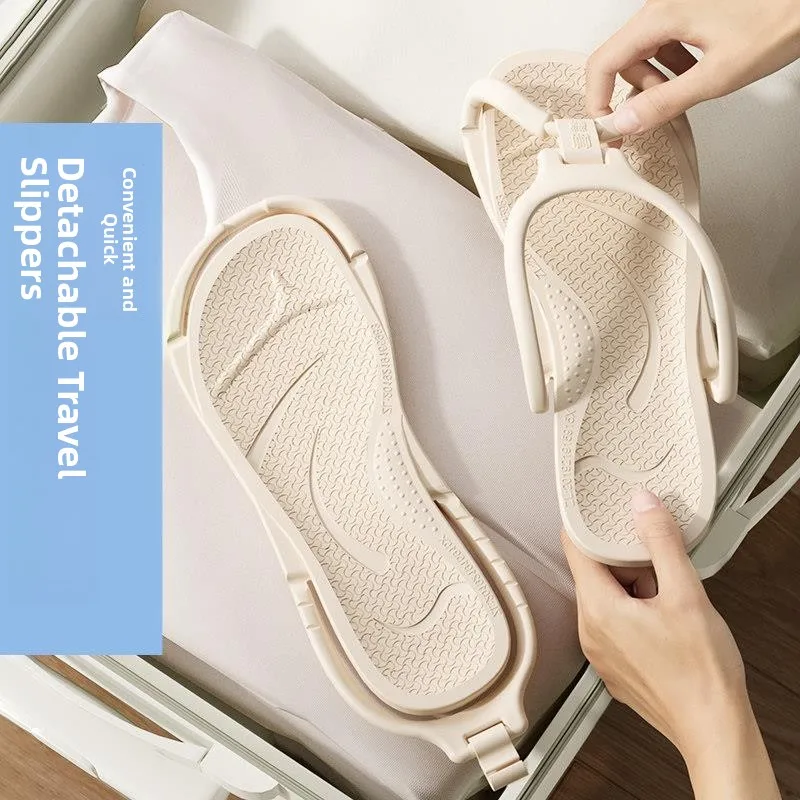

Portable Folding Travel Slippers Hotel Disposable Swimming Anti-slip Convenient Home Comfortable PVC Material Summer Sandals