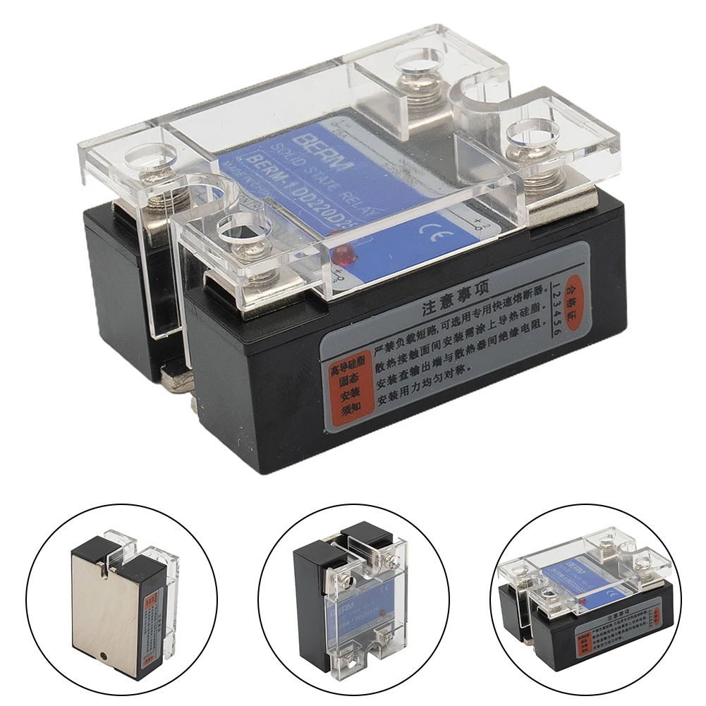 Solid State Relay for DC Applications 25A Capacity with LED Indicator and Easy Wiring Design at Up to 220V Load