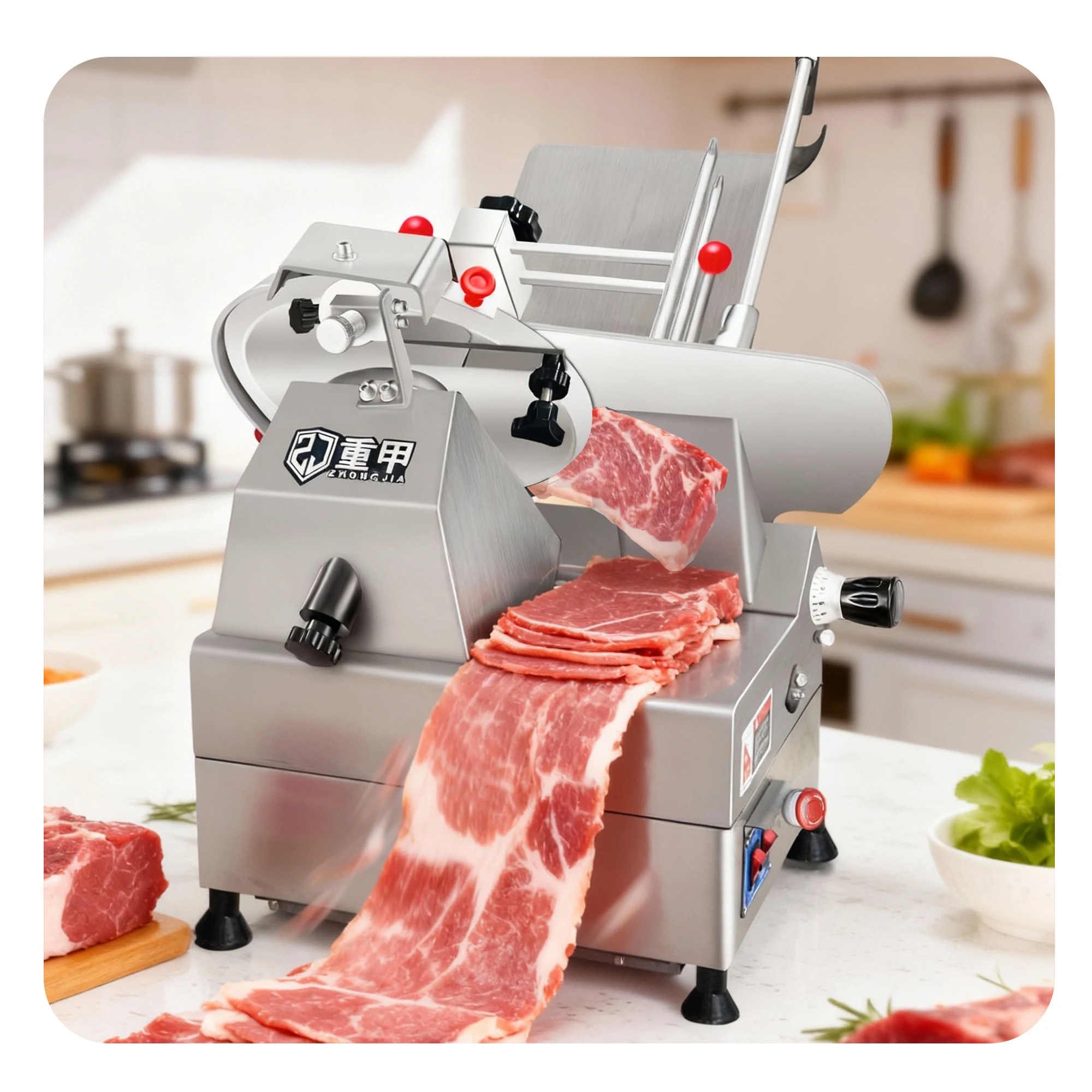 Versatile Industrial Food Slicing Machine For Chips Meat Bread Cheese Cassava Carrot Bacon Hot Dog Bun Cutting