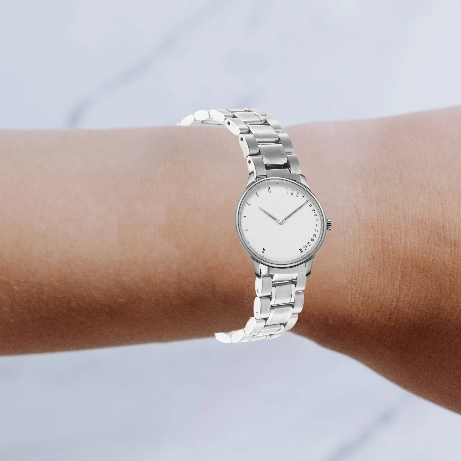 4 قطعة ساعة من الفولاذ المقاوم للصدأ B 20 مللي متر واسعة 175 مللي متر طول 3 5 مللي متر سميكة منحني نهاية Foldover المشبك الفضة الربيع القضبان استبدال مثالي