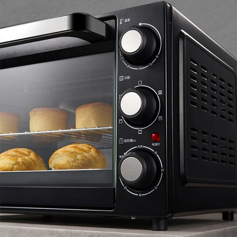 Piekarnik elektryczny o pojemności 32 litrów, z zbiornikiem ekspansyjnym, obrotowym widelcem do pieczenia, wielofunkcyjny, z timerem, do użytku domowego.