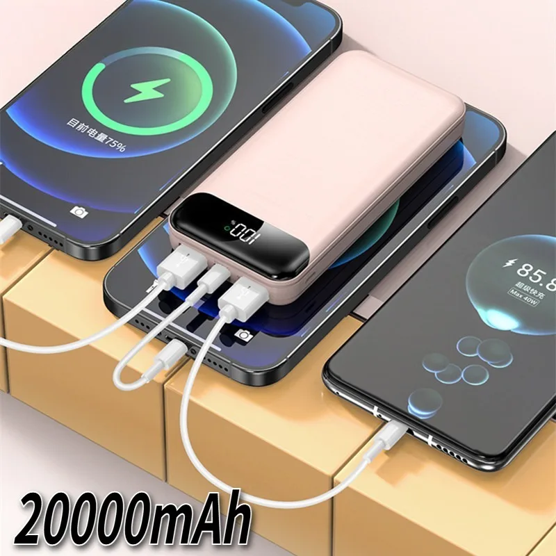 

[Power Bank] Выходной интерфейс Dual USB Power Bank емкостью 20000 мАч, портативное мобильное зарядное устройство с быстрой зарядкой 22,5 Вт, выход USB-C и Type-C