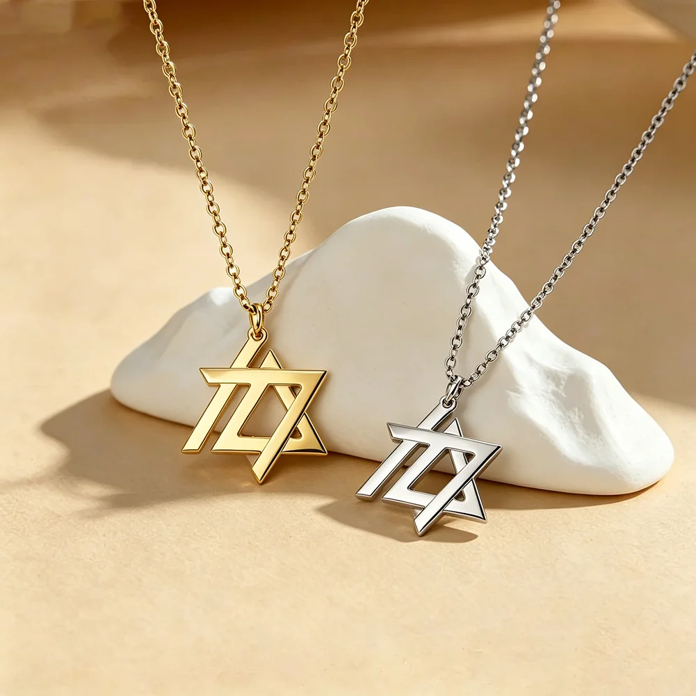    Collier pendentif étoile de David Chai Magen David pour femmes et hommes, bijou de commémoration juive Judaica, 7 octobre