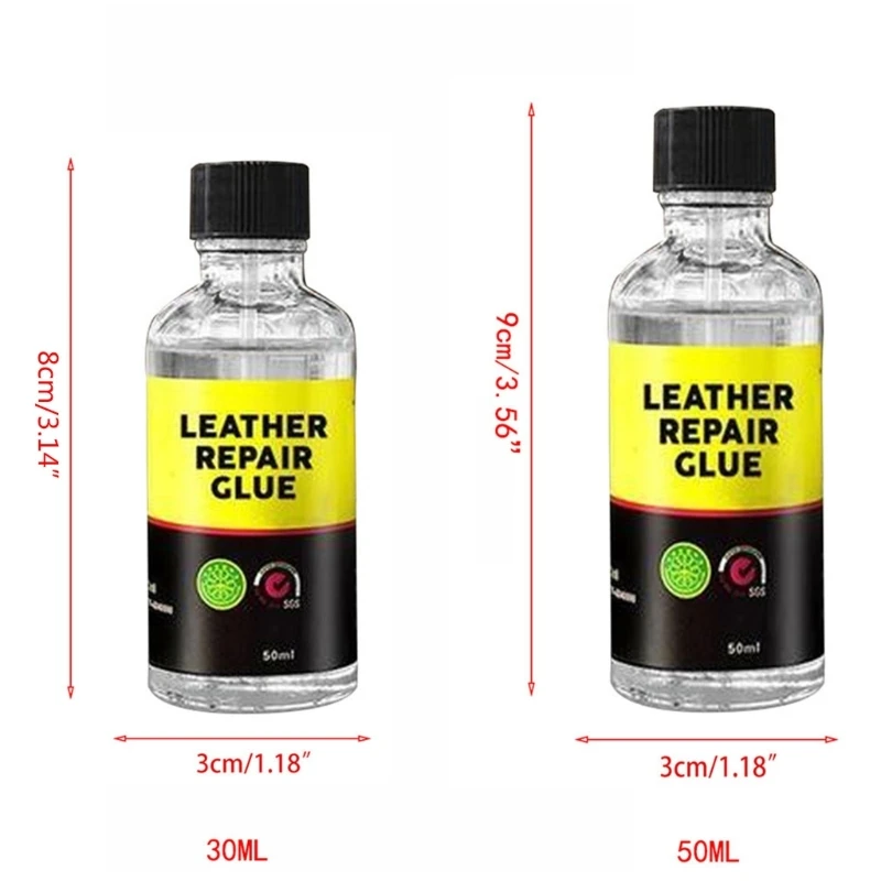 Pegamento suave de cuero transparente para reparar arañazos, 30/50ml, para cinturón, sofá, bolsas, zapatos, chaqueta