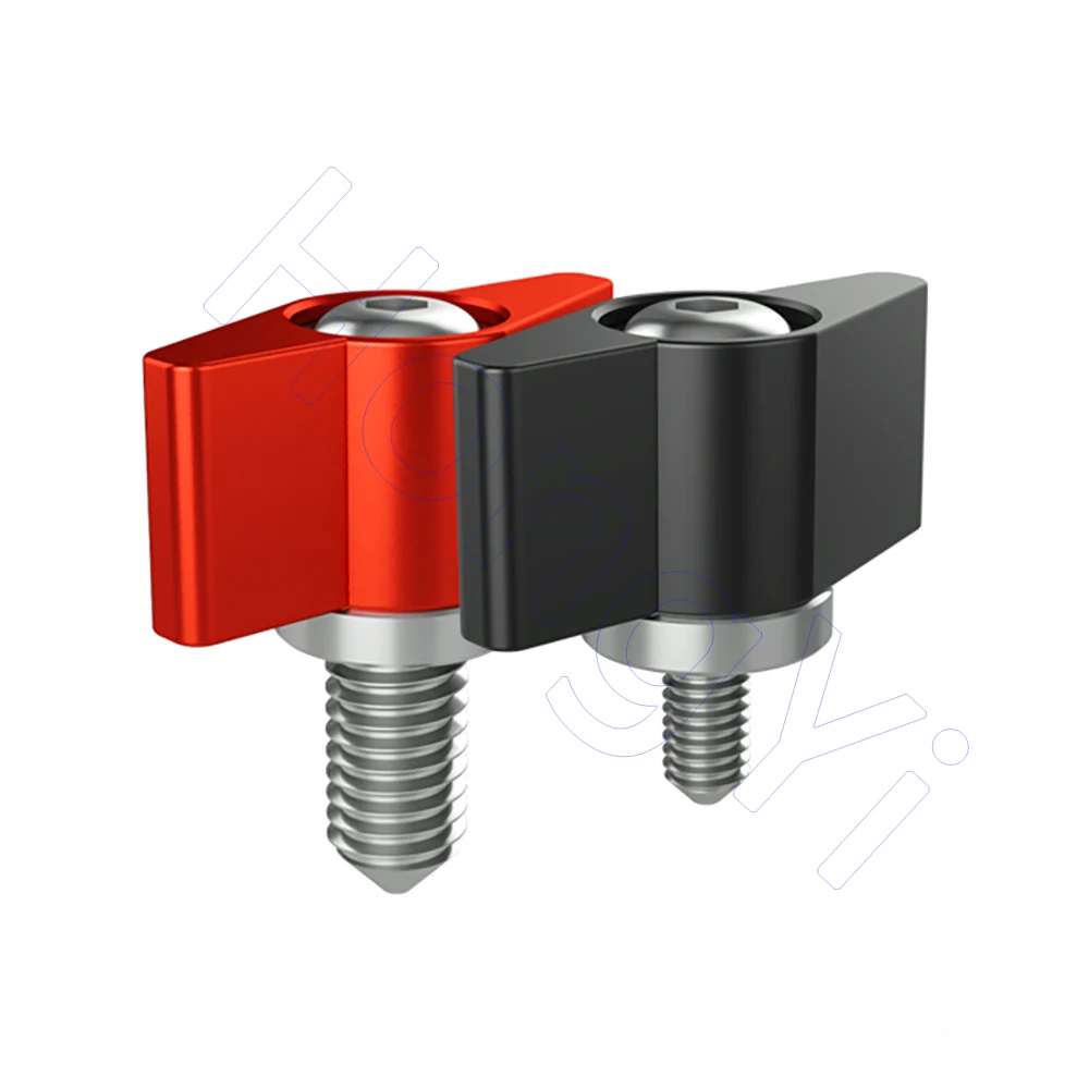 M3 M4 M5 M6 Thumb Screws Aluminum Alloy T Shape Screws Adjustable Handle Knob Tighten Screw for DSLR SLR Rail Rod Slider