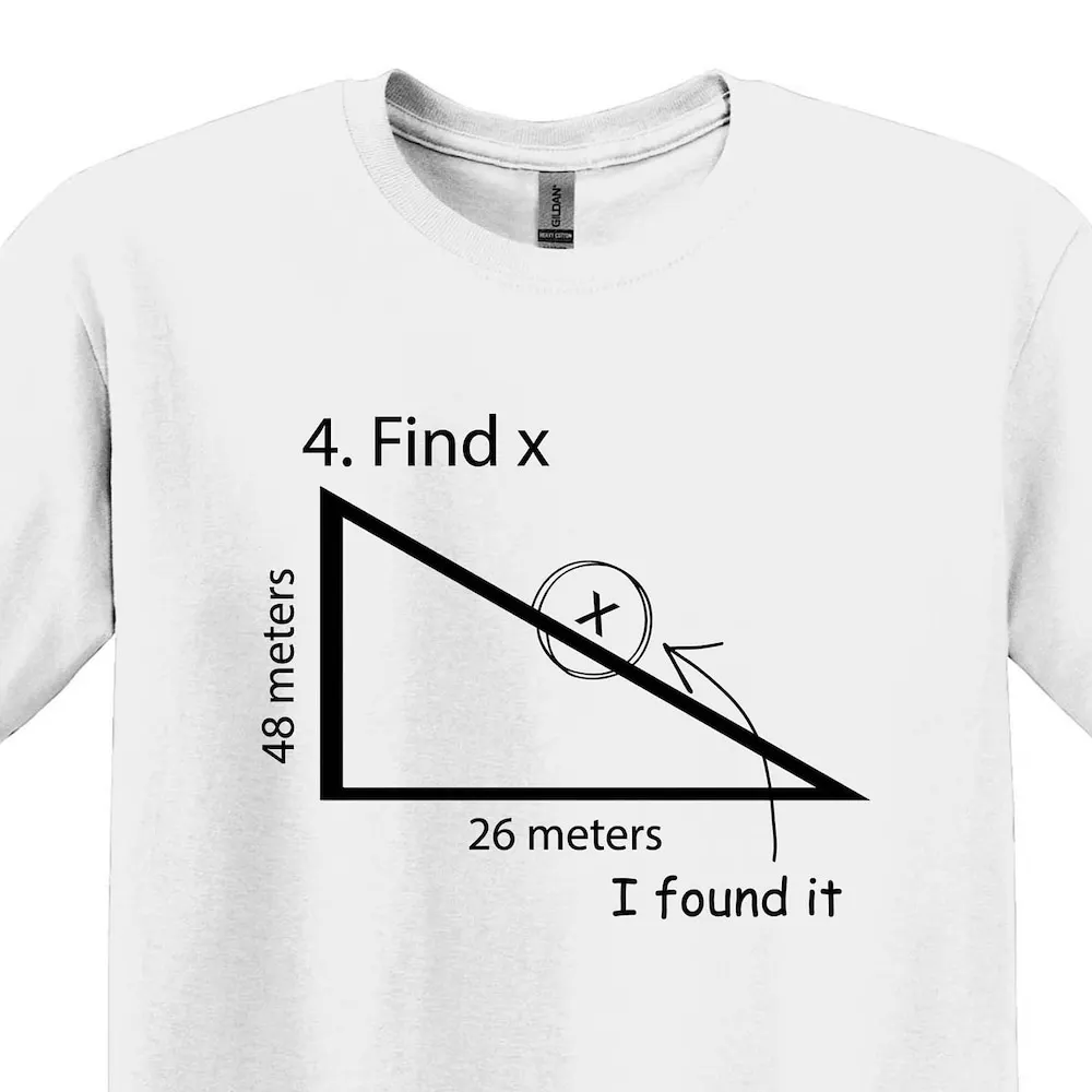 Find X T Shirt Math Problem Funny