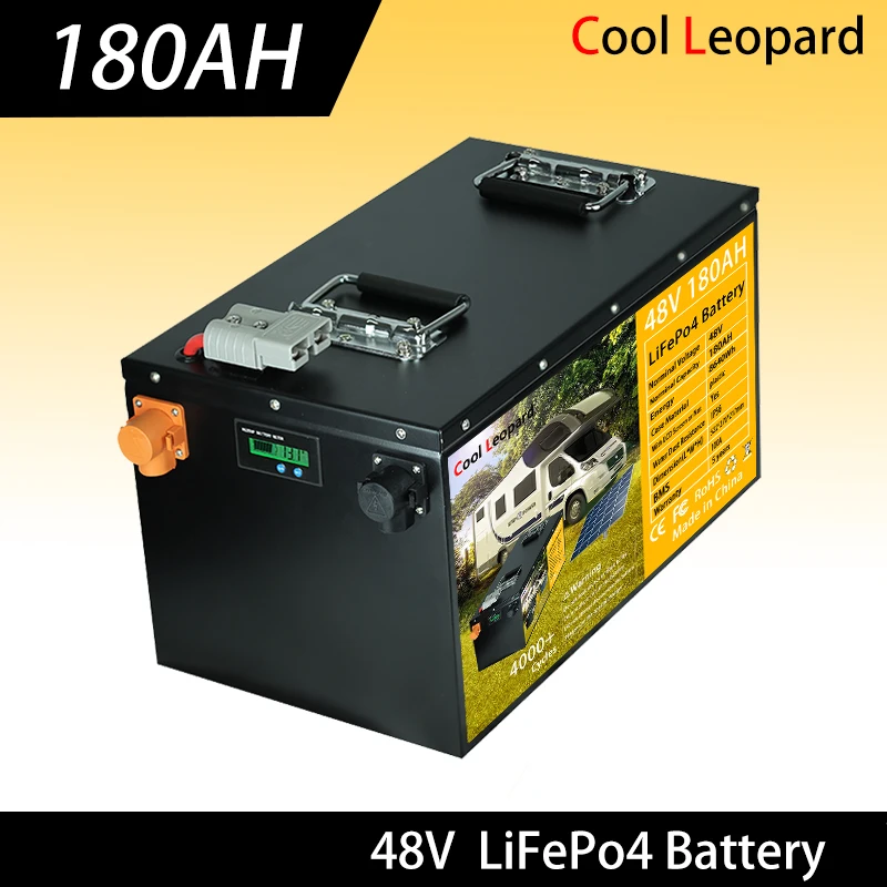 

LiFePO4 Upgraded Lithium Iron Phosphate Solar Battery 48V 180Ah For Sightseeing Cars, Outdoor RVs, Trucks, Boats, Etc.