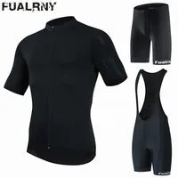FUALRNY-Conjunto de Jersey de ciclismo para hombre, ropa deportiva para deportes al aire libre, ropa de secado rápido para bicicleta, traje transpirable para ciclismo de montaña