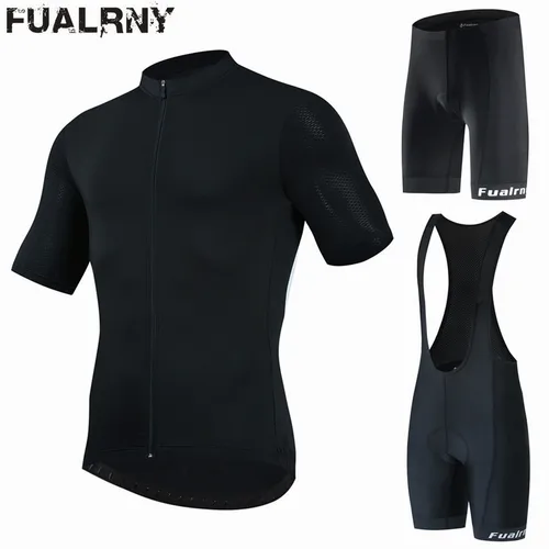 FUALRNY-Conjunto de Jersey de ciclismo para hombre, ropa deportiva para deportes al aire libre, ropa de secado rápido para bicicleta, traje transpirable para ciclismo de montaña