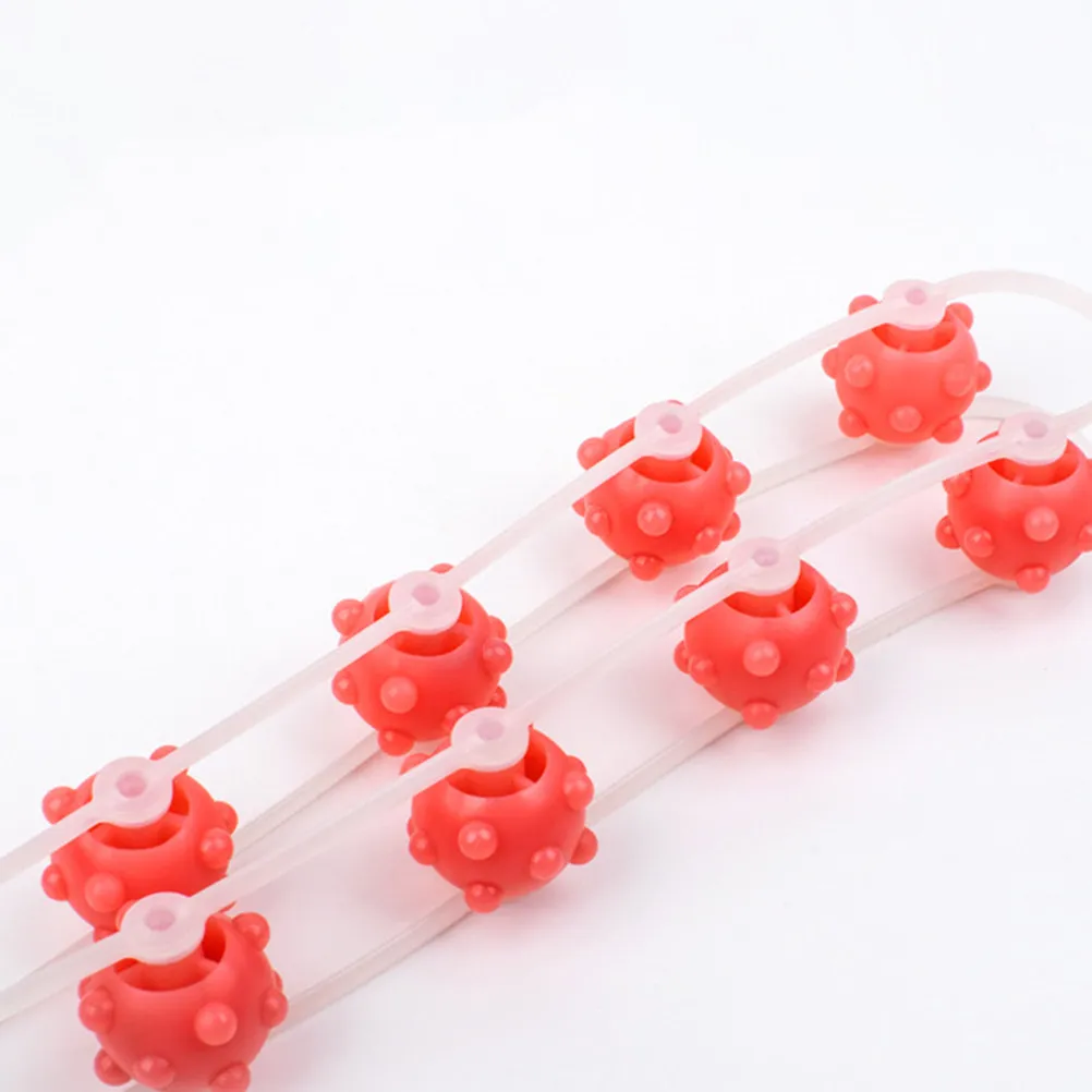1Pcs Back Massager Plastic Roller Rope Portable Pain Relief Tool for Neck Shoulder Body Muscle Relaxation Improved Circulation - view 6