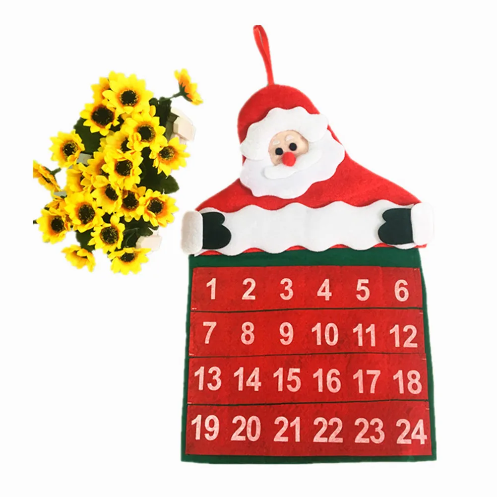 

12 Days To Christmas Fabric Advent Calendar Countdown To Christmas Decor Santa Claus Holiday Decor For Family Celebration