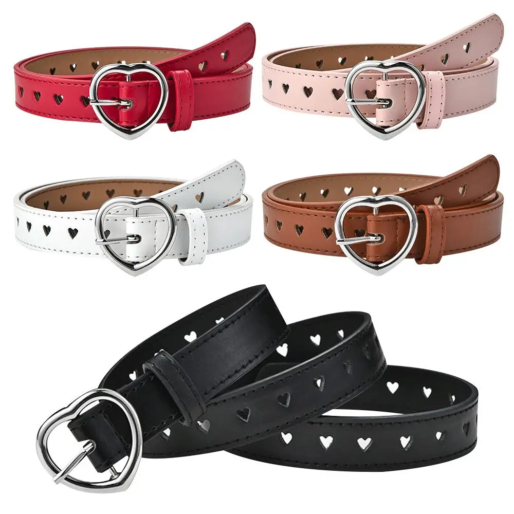 

Женский ремень из искусственной кожи с пряжкой в форме сердца