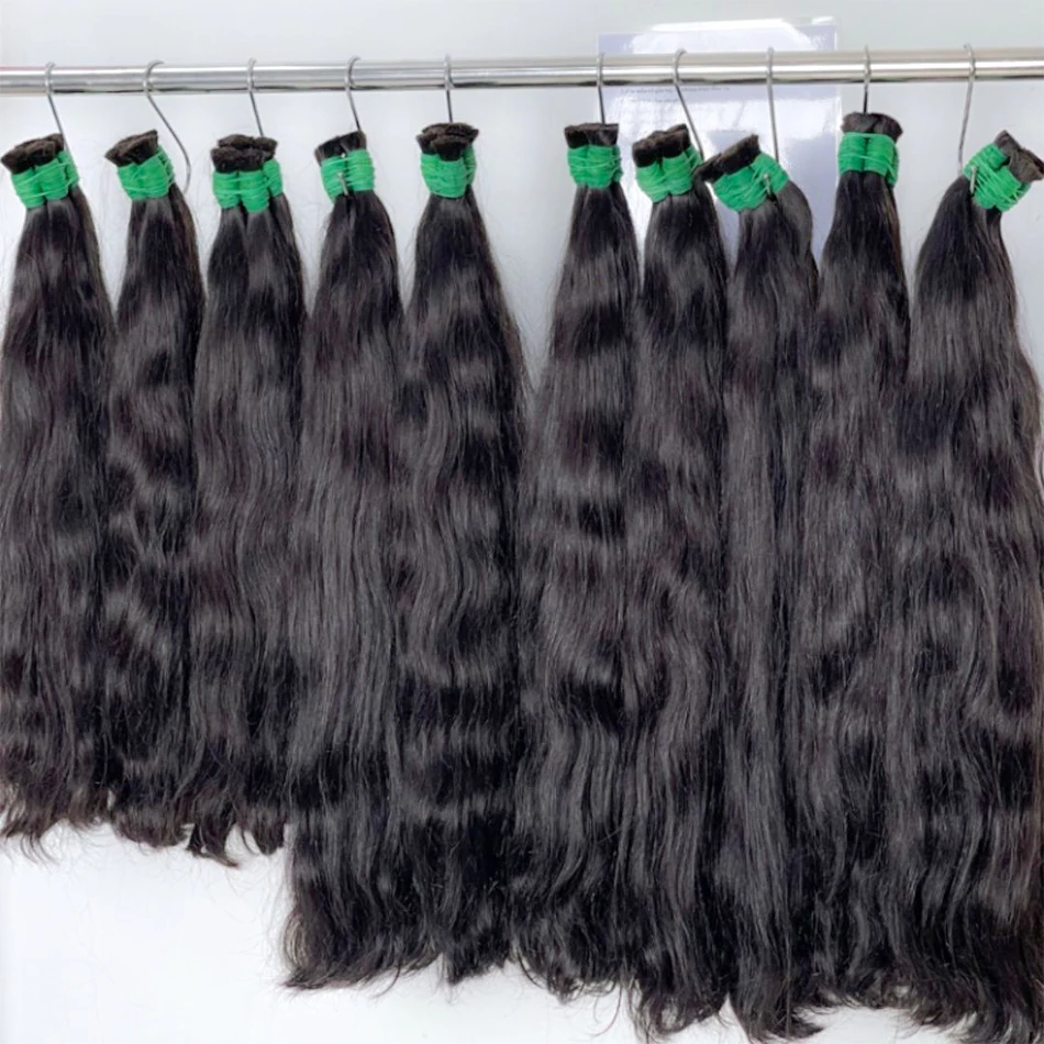 

10A Virgin Vietnam Human Hair Bulk Extension 100% Unprocessed Deep Curly No Weft Hair For Braiding Weaving Natural Black 30 Inch