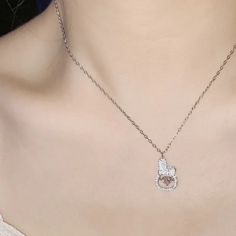 

MDL Moissanit. style absolutely beautiful explosive models jumping heart cartoon kt cat kitty rabbit love spirit pendant