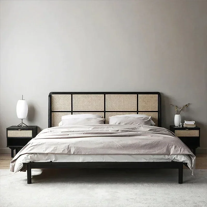 Full Size Double Beds Wood Nordic Simple Elegant Hotel Bedroom Beds Frames Nordic Somieres Y Marcos De Cama Bedroom Furniture