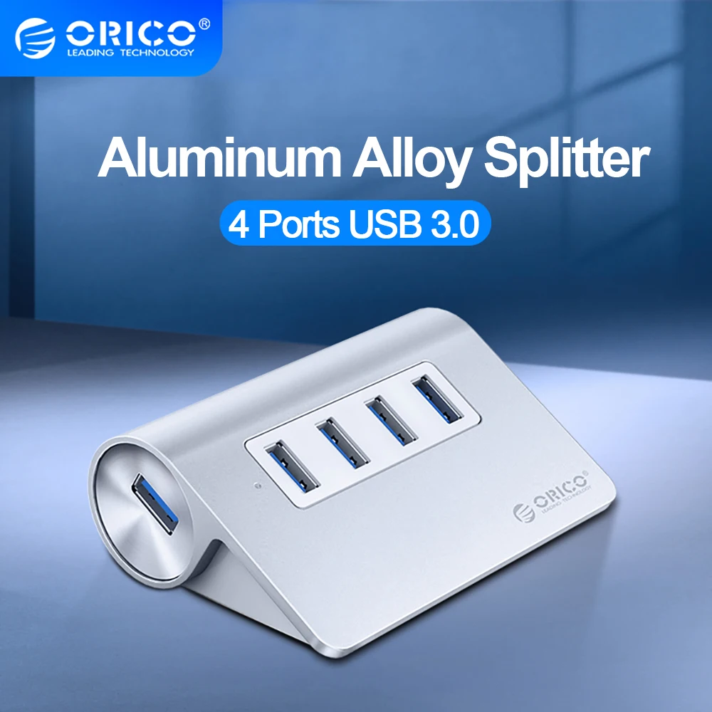 

ORICO Aluminum USB 3.0 HUB New Mac Design Mini High Quality High Speed Aluminum 4 Port USB Hub Splitter With Data Cable Hub USB