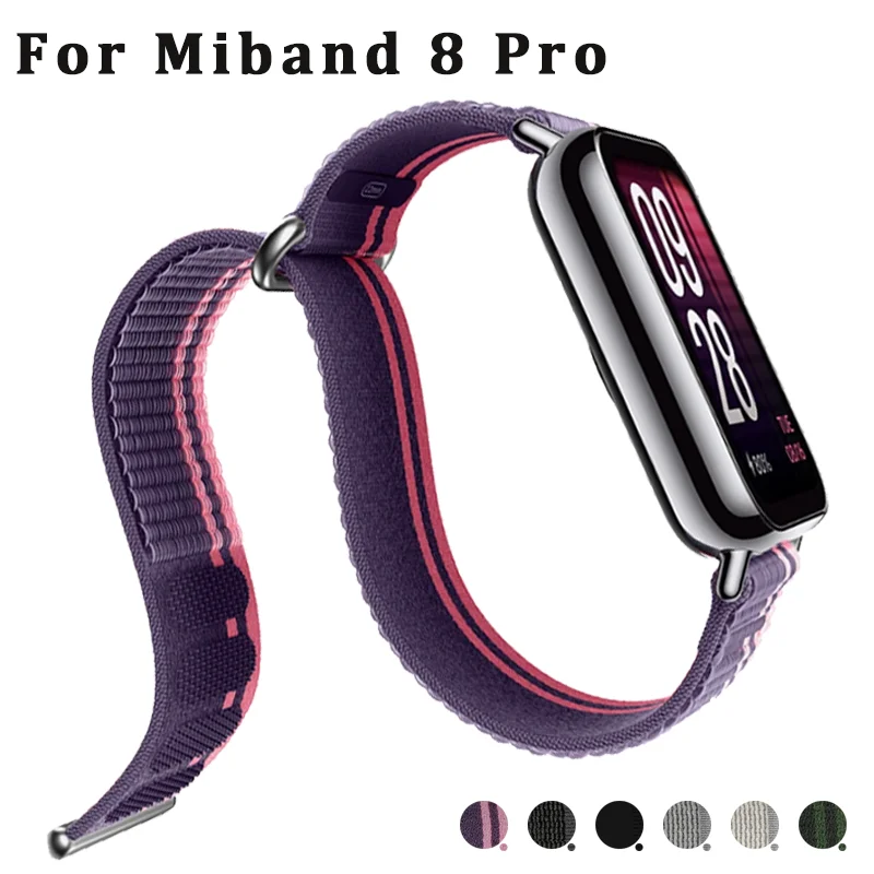 

Original Nylon Strap for Xiaomi Mi Band 8Pro Adjustable Loop Bracelet Replacement Wristband for Miband 8 PRO Braided Accessories