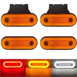 2pcs 12V 24V Truck Side Marker Light LED Clearance Lamp For Caravan Trailer Tractor Lorry Warning Tail Light Car External Lamp