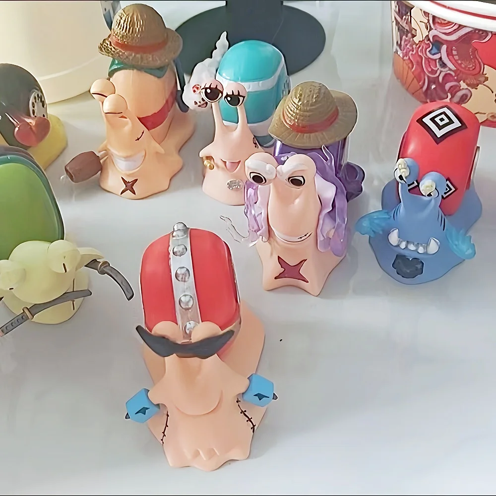 

Цельная аниме-фигурка из ПВХ, коллекция Zoro Luffy Ace Sanji Chopper Law Nami Usopp Robin Franky Den Den Mushi