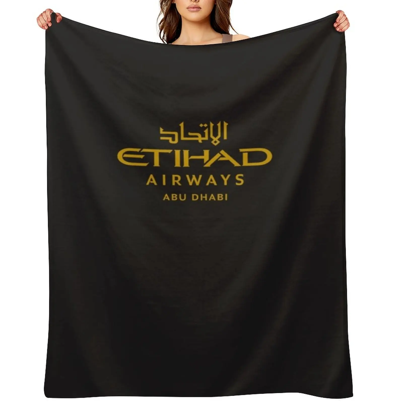

Etihad Airways Abu Dhabi logo Classic T-Shirt Throw Blanket Stuffeds Cute Plaid Furrys Thermals For Travel Blankets