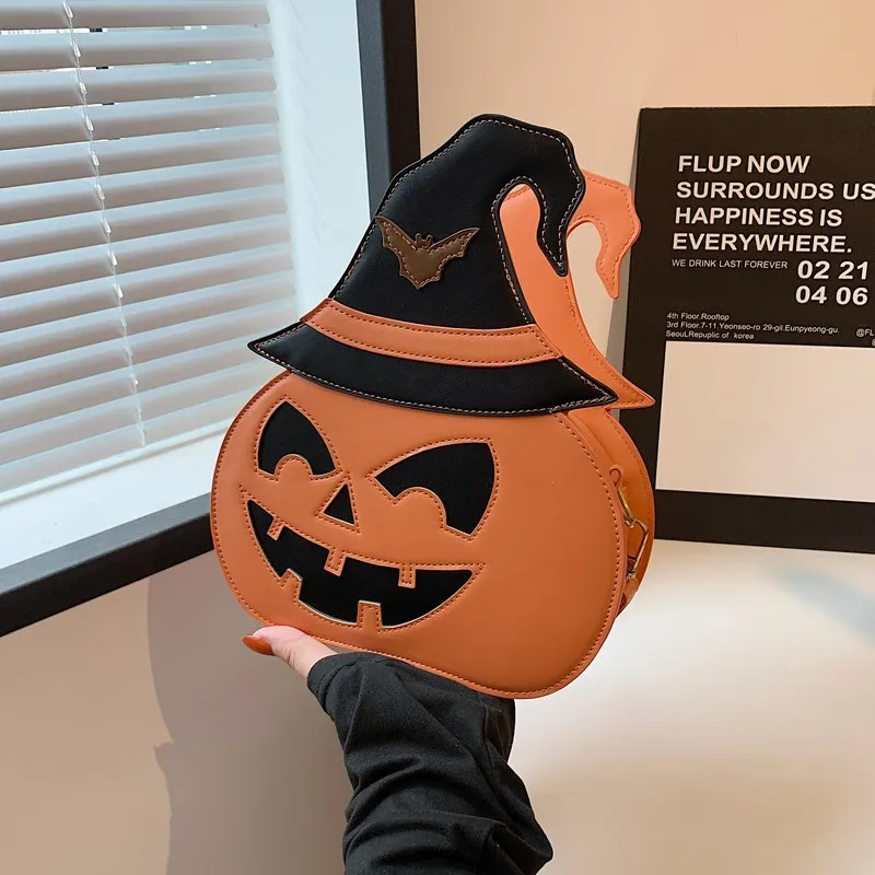 Bolso cruzado para mujer, bolso de Halloween, bolso de mujer de nueva calabaza peculiar, estilo europeo y americano, bolso de hombro tipo bandolera único