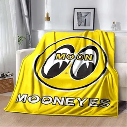 Mooneyes 3D Printed Soft Plush Flannel Blanket Big Eyes Logo Living Room Bedroom Bed Couch Picnic Cover Kid Adult